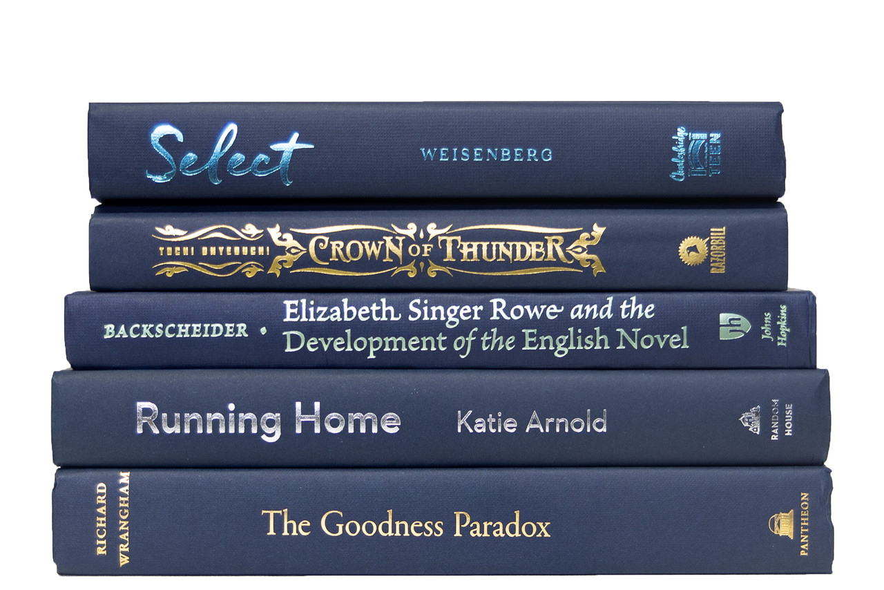 Blue Decorative Book Stack - Navy